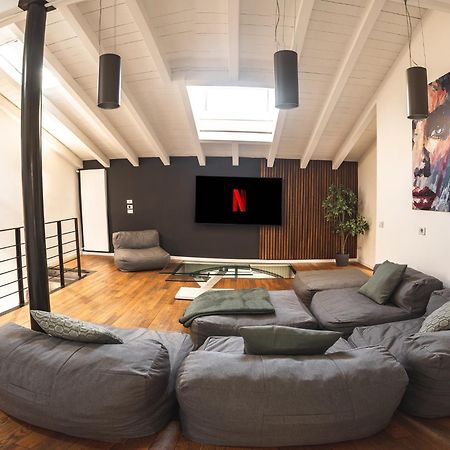 Luxury Industrial Apt Vicino Al Centro Con Garage Brescia Eksteriør billede